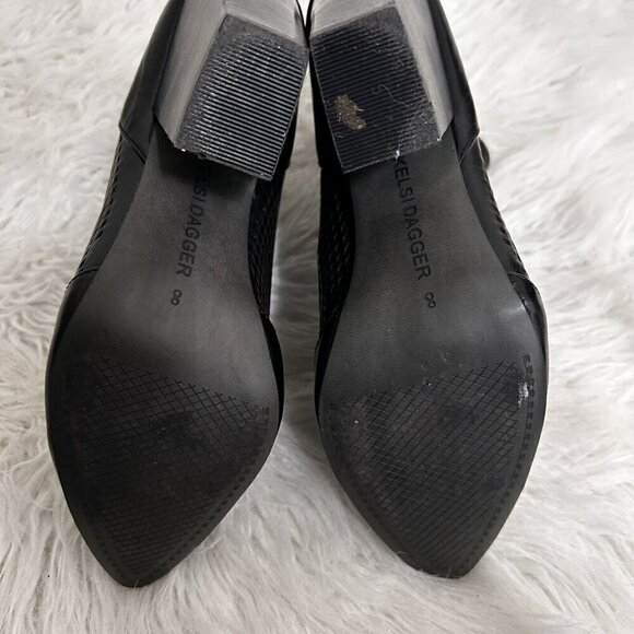 Kelsi Dagger Brooklyn Women's Black Zidane Perforated Ankle Boot Back Zip 8M - Picture 8 of 11